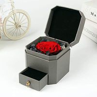 Daxin Gift Box for Valentine's Day Gifts,Forever Rose Never Withered Flower Eernal Immortal Rose Flowers Necklace Box
