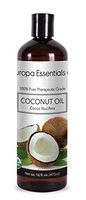 Europa Essentials 100% PURE ORGANIC Undiluted Fractionated Coconut Oil, Therapeutic Grade Multi-Use Carrier Oil for Essential Oils, 16oz
