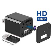 Aoile HD 1080P Camera USB Wall Charger Adapter Video Recorder Security Camera with Card Reader