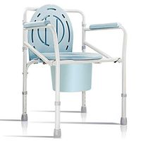 OCYE Folding Bedside Commode, Multi-Function with Toilet Bowl and Cushion, Portable Bedside commodes for Adults Shower Chair, Adjustable Height Suitable for Elderly Disabled Pregnant Women