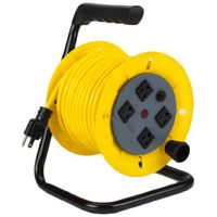 Alert Stamping 7140A Professional Multi-Outlet Manual Wind-Up Reel w/Circuit Breaker