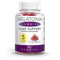 Melatonin Gummies for Kids and Adults Sleep Aid - 5mg Per Serving - 90 Gluten Free Strawberry Flavored Gummy Vitamins
