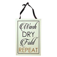 Adams Manufacturing Decorative Wash Dry Fold Repeat Wooden Tile Sign