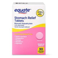 Equate - Stomach Relief,  Pink Bismuth Subsalicylate, 30 Chewable Tablets