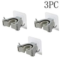 Mop Hanger Wall Mount,Organizer Holder Brush Hanger,Broom Gripper Holds Self Adhesive No Drilling Super Anti-Slip, Broom and Dustpan Hanger for Home, Kitchen, Garden, Garage Storage Systems (3PCS)
