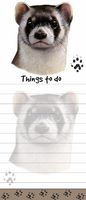 "Ferret Magnetic List Pads" Uniquely Shaped Sticky Notepad Measures 8.5 by 3.5 Inches
