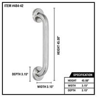 Alpine Industries Stainless Steel Safety Grab Bar - for Bath, Shower & Bathroom - (42 Inch)