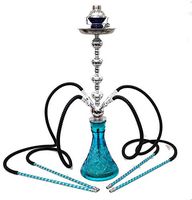 4 hose 28" Blue Hookah shisha nargila bar narguile nargile glass water Vase Sale
