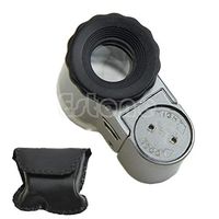 YUNAWU Mini 50X Digital LED Lights Microscope Loupe with Pocket Jewelry Magnifier
