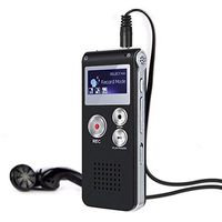 Voice Activated Recorder with MP3 Player 8GB Steel Dictaphone 1160 Hours Sound Recording Portable Audio Recording USB Charge