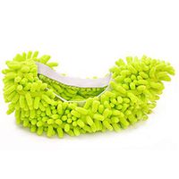 Fusicase Slippers Shoes,Fusicase Microfiber Dust Mop Slipper Shoe Office House Floor Bathroom Kitchen Cleaner(Green)