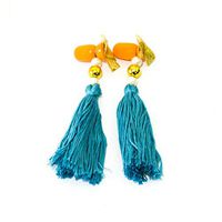Tiffany's Tassels Earplugs. Breakfast at Tiffany's Accessories.Tiffany's Party Supplies. Breakfast at Tiffany's Earplugs. Handmade Tiffany's Tassels Plugs. Holly Golightly Tassels Plugs