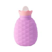 LiLiMeng New Hot Water Bottle Classic Hand Warmer Fruit Shape Pineapple Silicone Hot Water Bottle Water Hand Warmer
