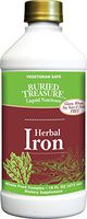 Buried Treasure: Herbal Iron Supplement Promotes Blood Building & Healthy Iron Levels for Women & Men - Liquid Iron 16 oz Bottle - Vegan Non-Constipating Non-GMO