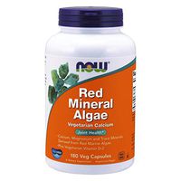 NOW Supplements, Red Mineral Algae Plus Vitamin D-2, Joint Health*, 180 Veg Capsules