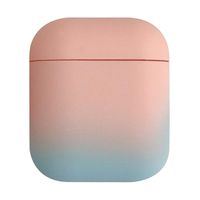 IKASEFU Compatible with AirPods 1/2 Case Cover for Girl Women Men Cool Shockproof Protective Hard PC Case Gradient pink blue