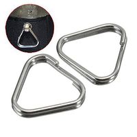 Pink Lizard 2Pcs Replacement Metal Chrome Finish Split Ring Camera Strap Triangle Rings Hook