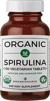 Organic Spirulina Supplement by Organisource (500 mg Tablets) Natural, Green Superfood | Proteins, Essential Fatty Acids, Vitamin B12 | Immune System Booster | Nitrogen Rich Algae