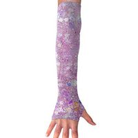 QG ZZX Sparkling Pink Bling Sequins Unisex Compression Arm Sleeves UV Protection Performance Arm Sleeve - for Outdoor Sports Baseball,Basketball,Football (1 Pair)