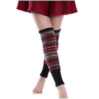 FIRERO Women Casual Bohemian Knitted Wool Leggings Leg Warm Stocking Leg Warmer Socks Loose Socks