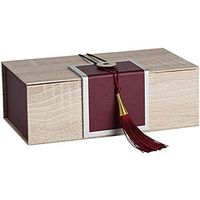 Hammont Gift Box with Tassel Elegant (4 Pack) – Foldable Decorations Boxes and Candy Treat Box with Tassels Perfect for Wedding Gifts, Graduation Decoration and Party Favors 7"x4"x 2.5