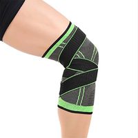IIEasⓄn Protective,3D Weaving Knee Brace Support Outdoor Mountaineering Belt Protector Support for Running Jogging Sports IE-NN3044 (Green)