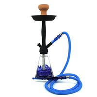SSOLEREIT Hookah Glass Vase Single Hose Handmade Hookahs Beaker Bong Glass Water Ice Bubblers for Better Shisha Hookah Smoking Enjoyment