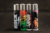4 New Refillable Original Clipper Lighters Urban Music Design