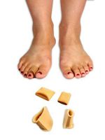 AT Surgical Gel Lined Fabric Finger and Toe Half Coated Corn Pads, 20 mm - One Pair