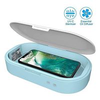 Cell Phone Sanitizer, UV Smartphone Sterilizer Box, Ultraviolet Sanitizer Box with Dual LED Aromatherapy Function Disinfector for Cellphone, Toothbrush, Salon, Tools, Watches, etc