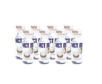 MCT Oil Keto Fuel Shots Blue Bottles Natural Coconut Ketone Energy C8 Caprylic Acid C10 Medium Triglycerides for Ketosis Butter Coffee Shakes Vegan Dressings Smart Smart Brain Oils (8-Pack MCT Oil)