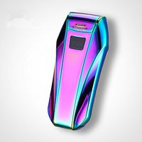 Aibote Dual Arc Plasma Cigarette Lighter,With Power Display Screen,Touch Sensor Switch,Electric Metal Flameless Windproof USB Rechargeable Lighters (Colorful)