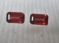 Rho-f#009 Splendidly Genuine Sherry Red Rhodolite Garnet .90 Ct.(qty=2) Octagon Shape~excellent Color & Luster~