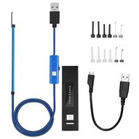 Visual Earpick,Digital WIFI LED Ear Camera Scope Earwax Removal Cleaning Kit for Home Use(Blue)