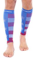 Doc Miller Premium Calf Compression Sleeve 1 Pair 20-30mmHg Graduated Support for Sports Running Circulation Recovery Shin Splints Varicose Veins (Flag X-Large)