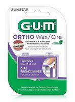 GUM Orthodontic Wax, Mint with Vitamin E and Aloe Vera (Pack of 6)