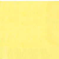 3 Ply Paper Beverage Napkins | 50ct (Light Yellow)