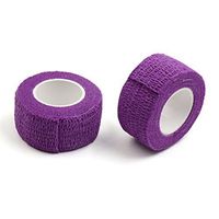 uxcell 2 Pcs Purple 1 inches Width Non-Woven Self Adhesive Tape Finger Elbow Wrist Ankle Protector Wrap Roll