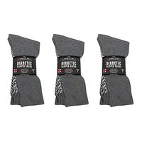 Personal Touch Unisex Men's or Ladies Diabetic Comfortable Hospital Slipper Socks, 9 Pairs (9-11, Grey)