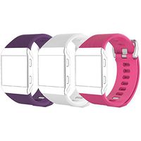 QGHXO Band for Fitbit Ionic, Soft Silicone Adjustable Replacement Sport Strap Band for Fitbit Ionic Smartwatch (No Tracker)