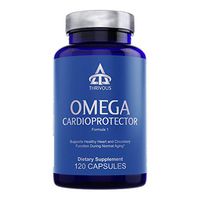 Omega Cardioprotector - Enhance Heart & Circulation Function for Better Aging - Advanced Natural Geroprotector Supplement: Pycnogenol French Maritime Pine Bark, Omega 3 EPA & DHA, Garlic (Allicin)