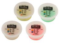 TheraPutty Standard Exercise Putty Tan - XX-Soft, Yellow - X-Soft, Red - Soft, Green - Medium 2 OZ Each - Bundle