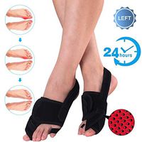Bunion Corrector Splint Big Toe Straightener Far Infrared Therapy for Hallux Valgus Orthosis Nighttime Toe Separator for Hallux Valgus, Overlapping Toe, Bunion Pain Relief,Left,L