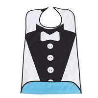 Adult Bib for Men, Waterproof Adult Bibs for Eating, Reusable Mealtime Clothing Protector for Elderly and Patients, Washable