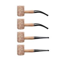 Free Boy Corncob Pipe Gift Set, Handmade Wooden Corn Cob Pipe for Smoking (4pcs)