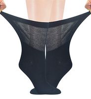 Jorbasado Bamboo Womens Dress Diabetic Socks with Seamless Toe,5 Pairs Size 9-11 (Black)