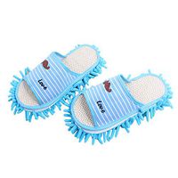 Fitlyiee Microfiber Dusting Mop Slippers Detachable Floor Cleaning Tool for Office Home Indoor (Women 10/Men 9)