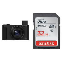 Sony DSCHX80/B High Zoom Point & Shoot Camera with Memory Card
