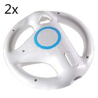 Generic White Mario Kart Steering Wheel for Nintendo Wii set of 2