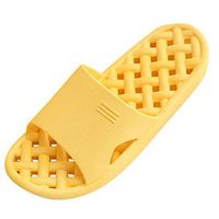 Womens Mens Indoor Bathroom Shower Solid Slide-on Slippers Poolside Shoes Cozy Non-Slip Indoor Slippers Yellow